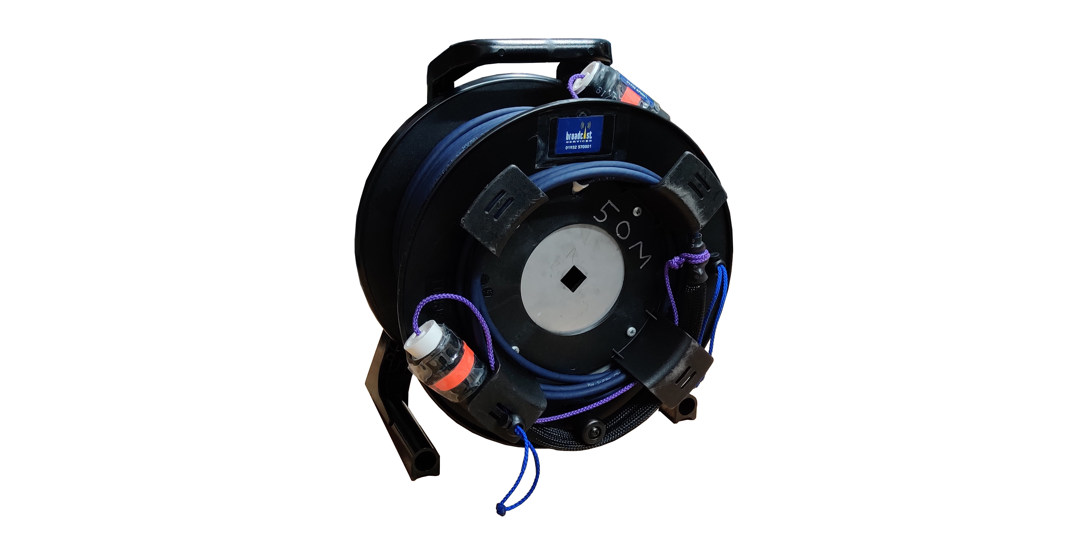 Hire now 50M CAT5E Robust Network Cable Drum Broadcast Services